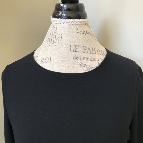 Charlotte Brody Bell Flare Sleeve Blouse Shirt Top Womens Small Black Crew Neck - Picture 4 of 10
